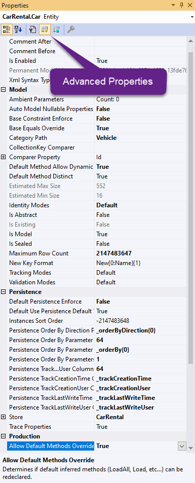 Advanced Properties